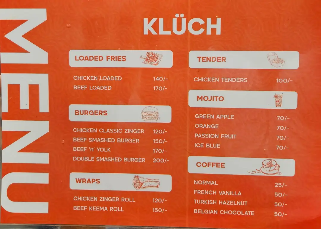 KLÜCH Menu Board