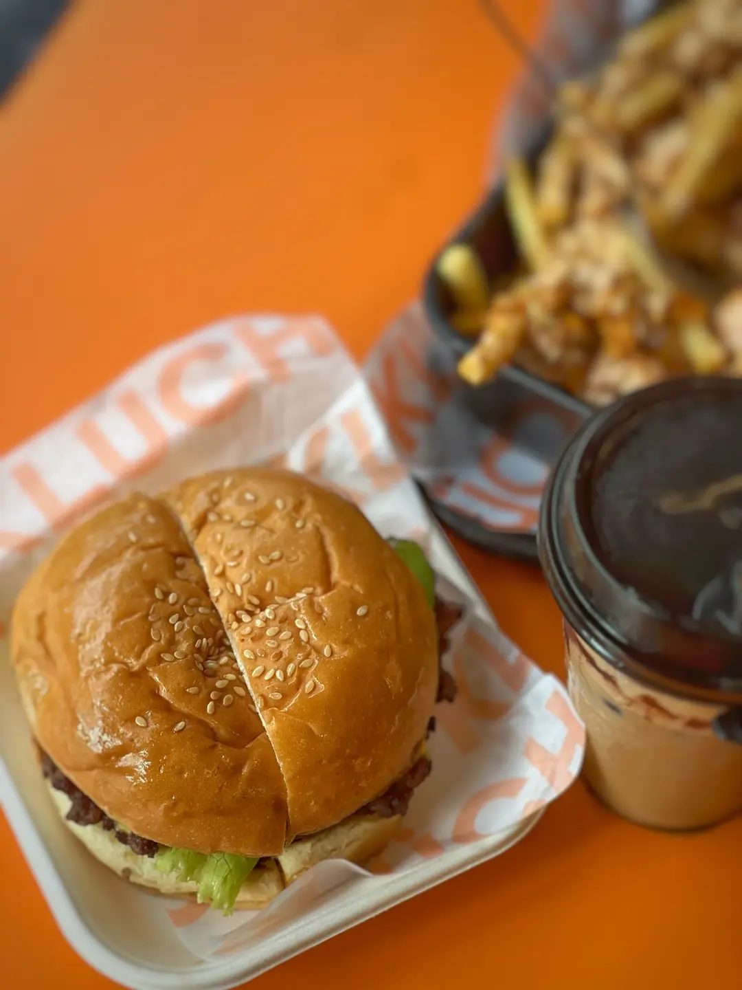 Beef Burger and Fries