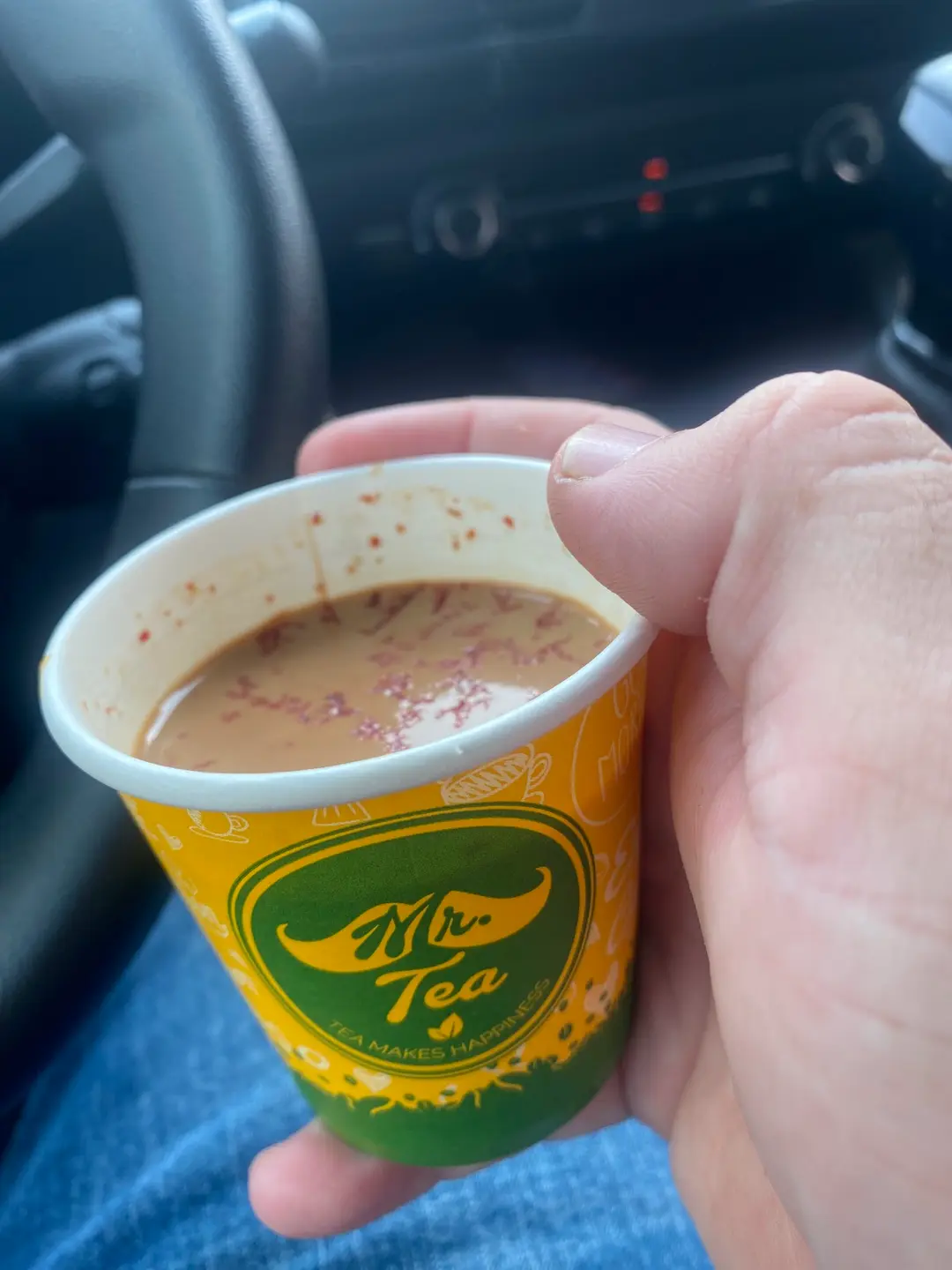 Saffron Tea in Car
