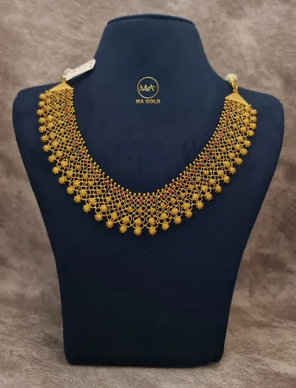 MA Gold Intricate Mesh Choker