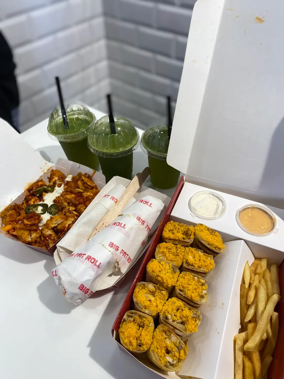 Assorted Rolls, Sides, and Drinks