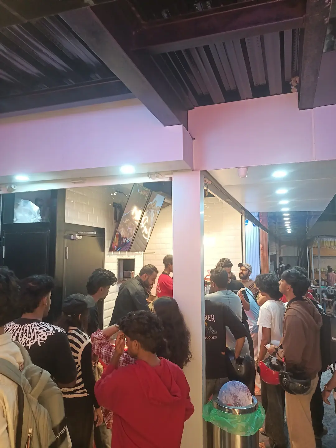 Customers Queueing Inside