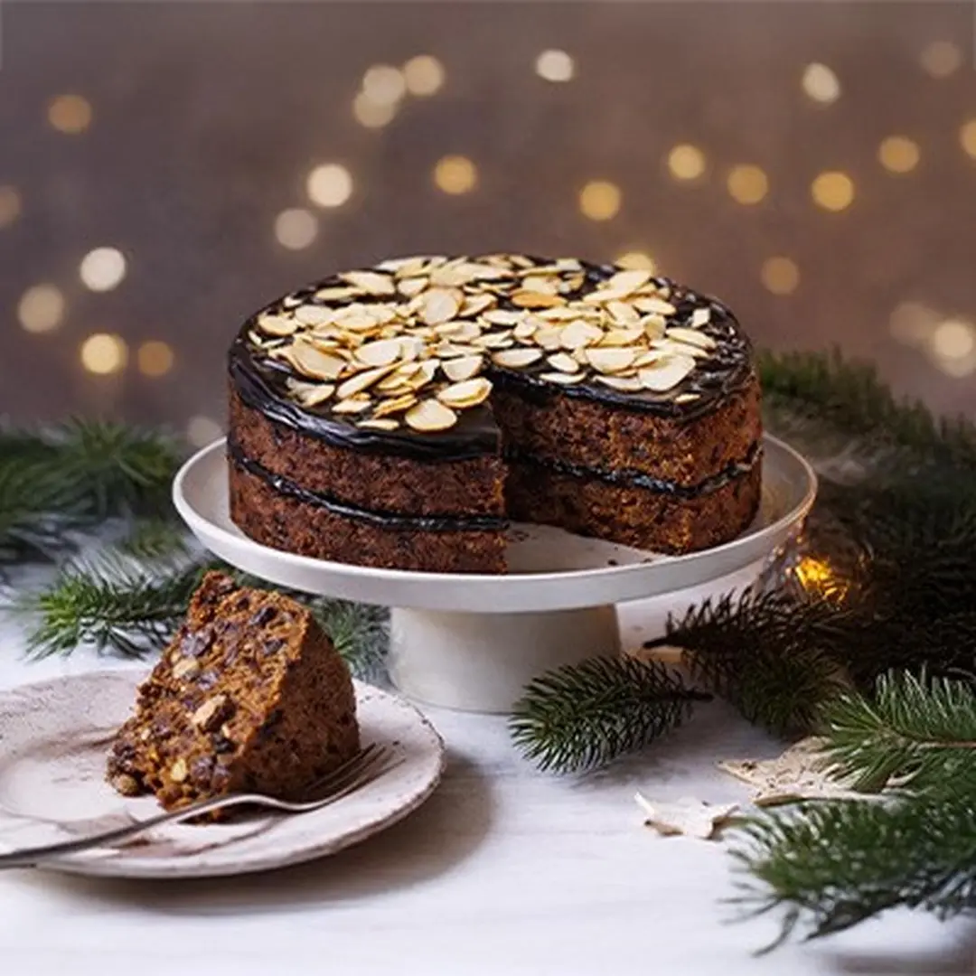 Sliced Fruit and Nut Cake