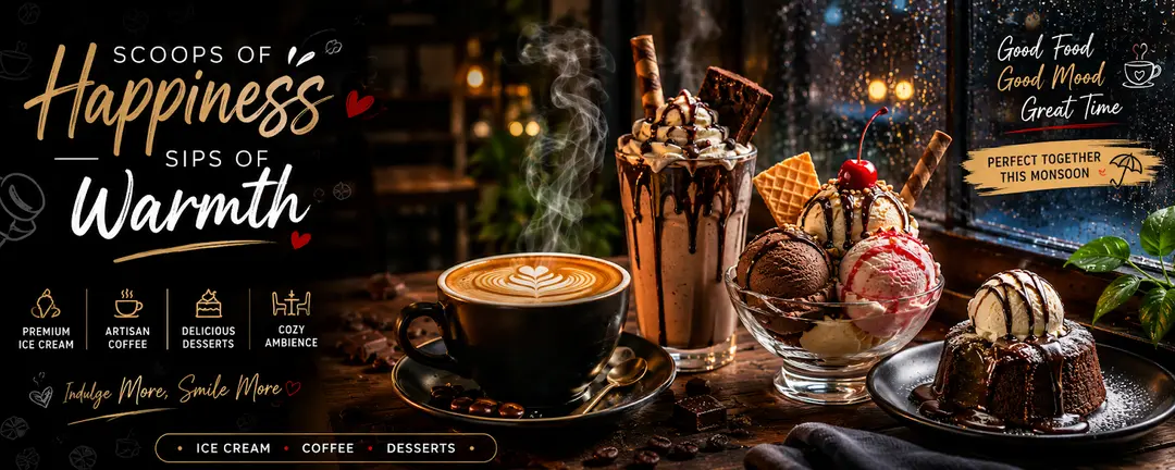 Dessert And Coffee Advertisement