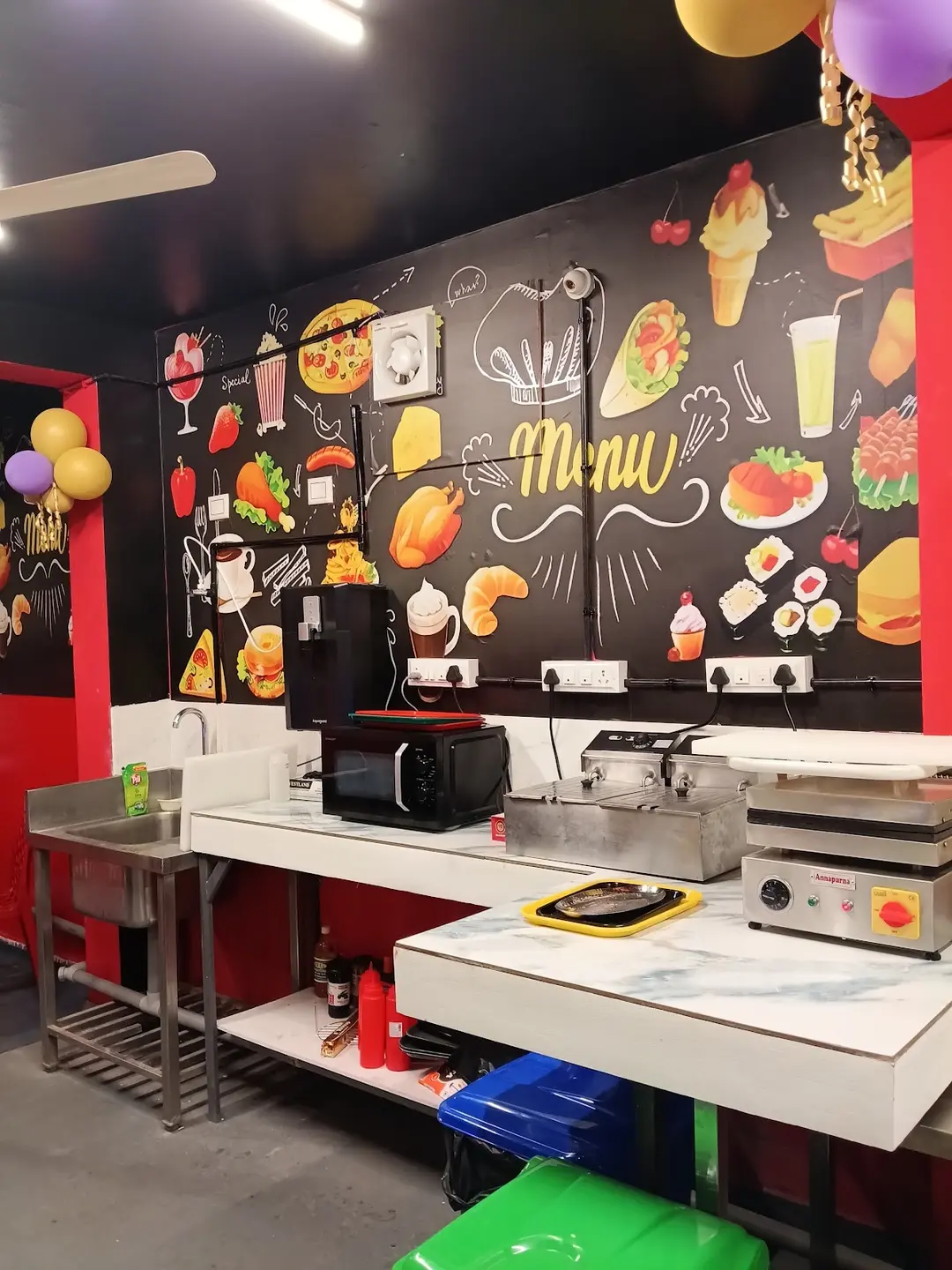 Chalkboard Menu And Counter
