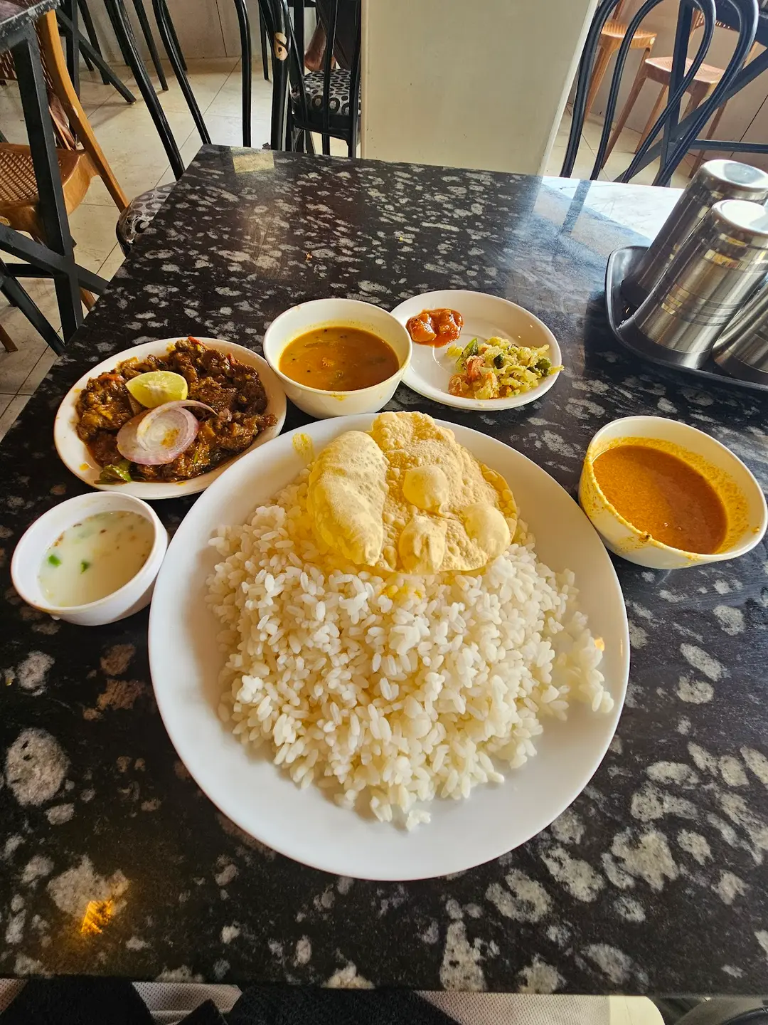 Traditional Kerala Rice Platter