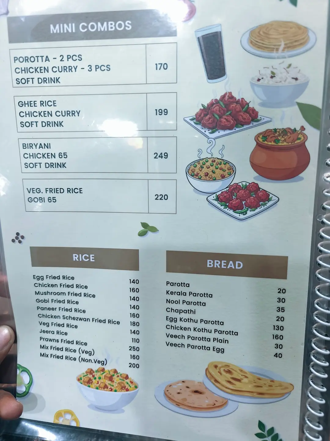 Comprehensive Menu Card
