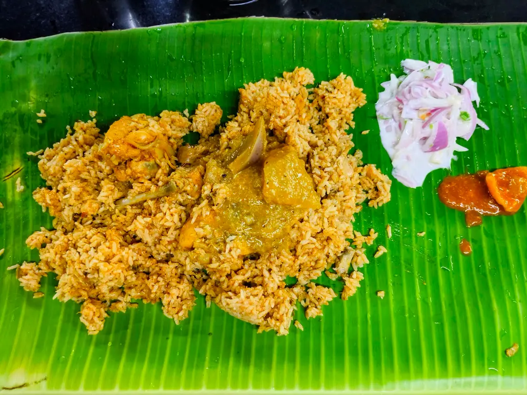 Traditional Biriyani Banana Leaf