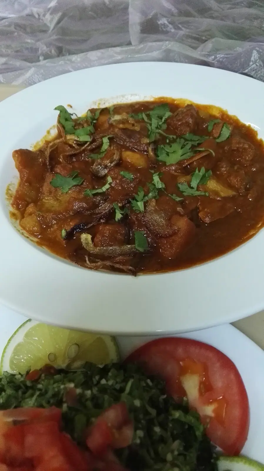 Savory Curry and Salad