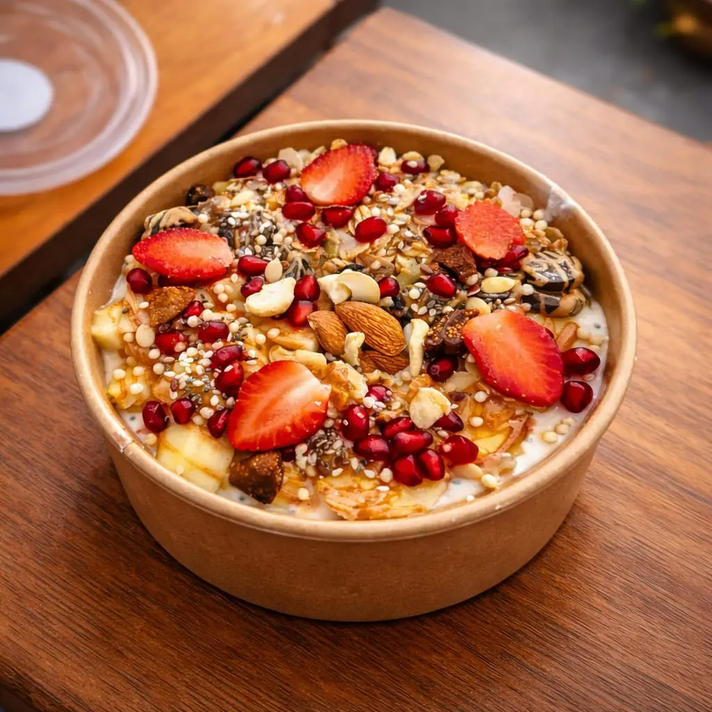 Strawberry & Pomegranate Smoothie Bowl