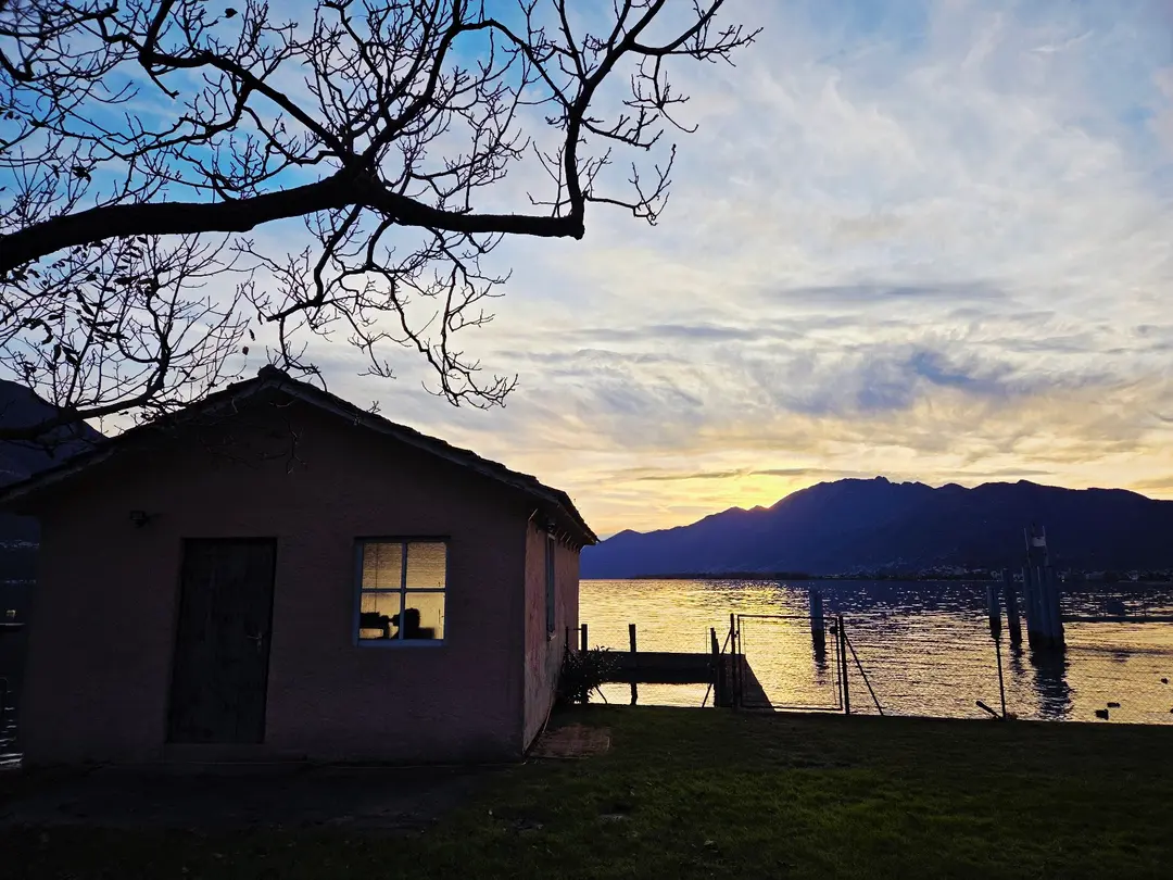 Waterside House at Sunset