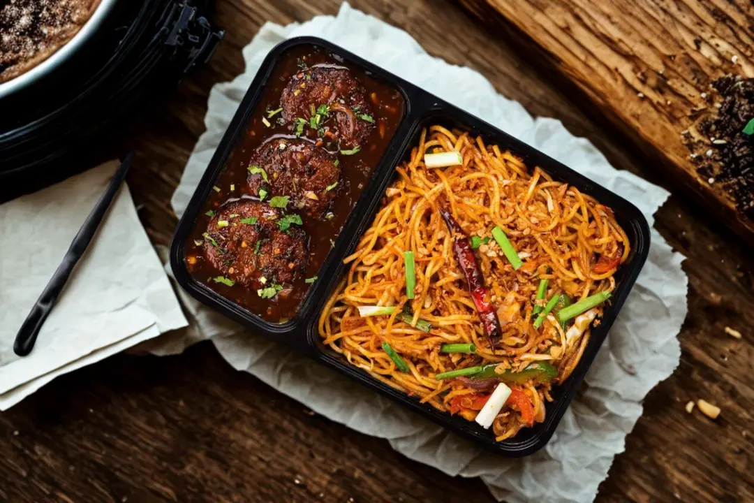 Noodles and Manchurian Combo